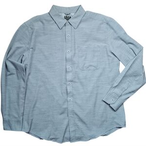 Pacific Outfitters Active Stretch Men's Light Striped Button-Up Shirt
